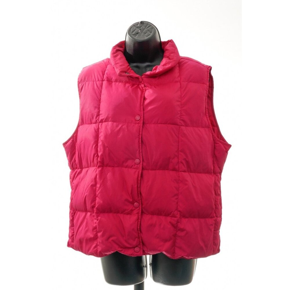 L.L. Bean Button Up Puffer Vest Women's Sz XL